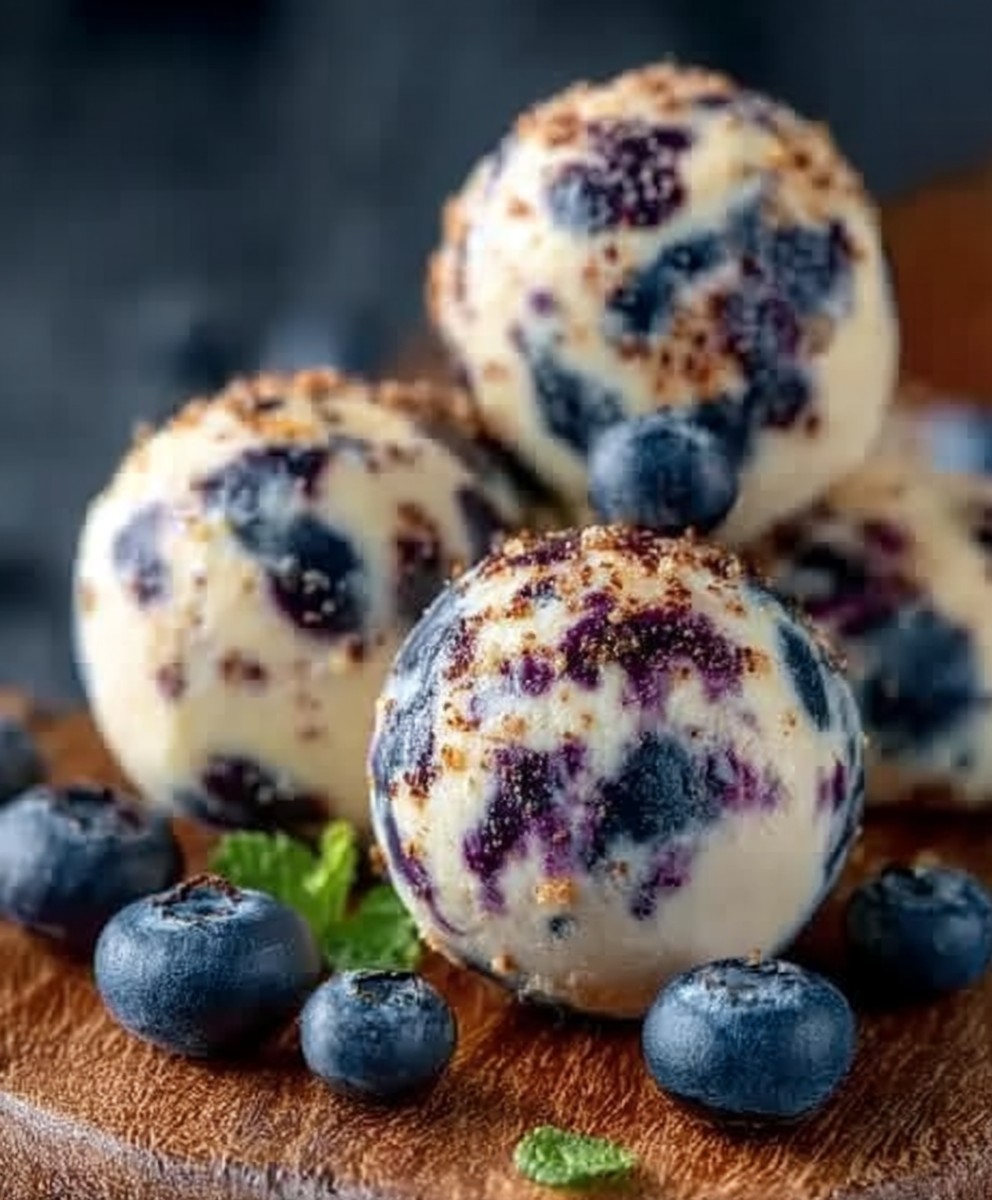 Blueberry Cheesecake Protein Bites