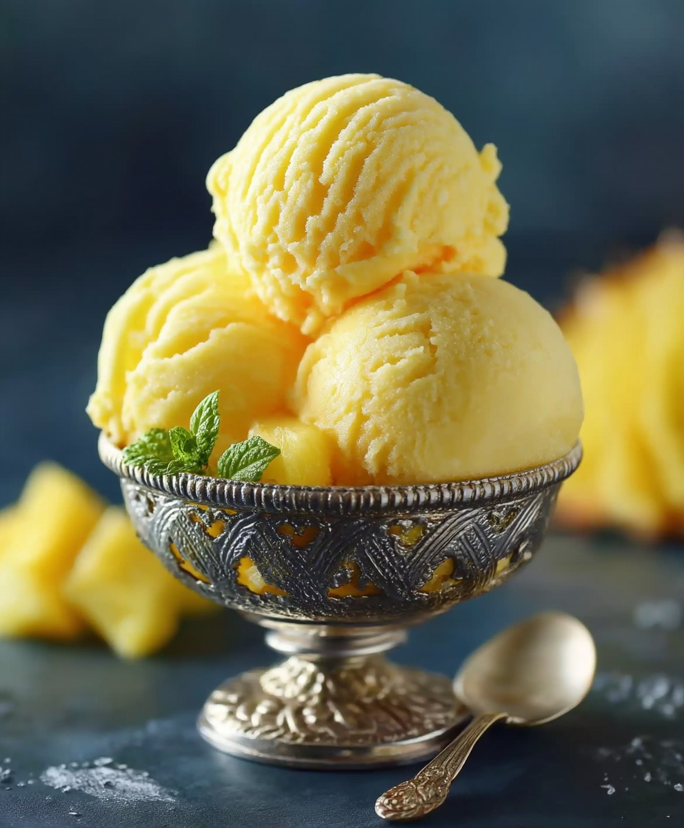 Tropical Pineapple Sorbet