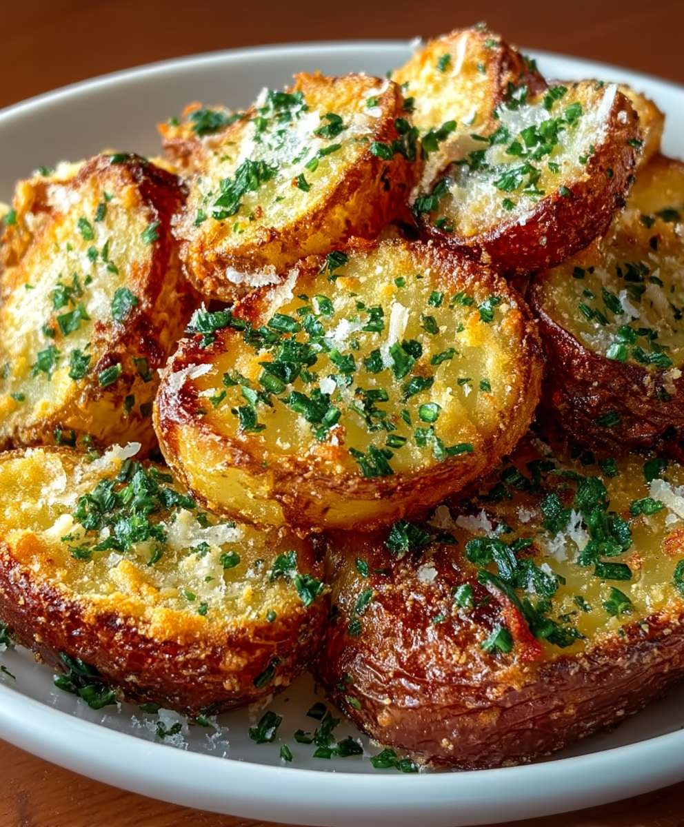 Air Fryer Garlic Parmesan Potatoes