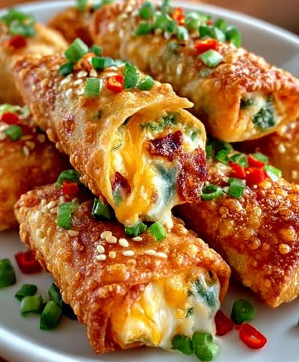 Crispy Jalapeno Popper Egg Rolls
