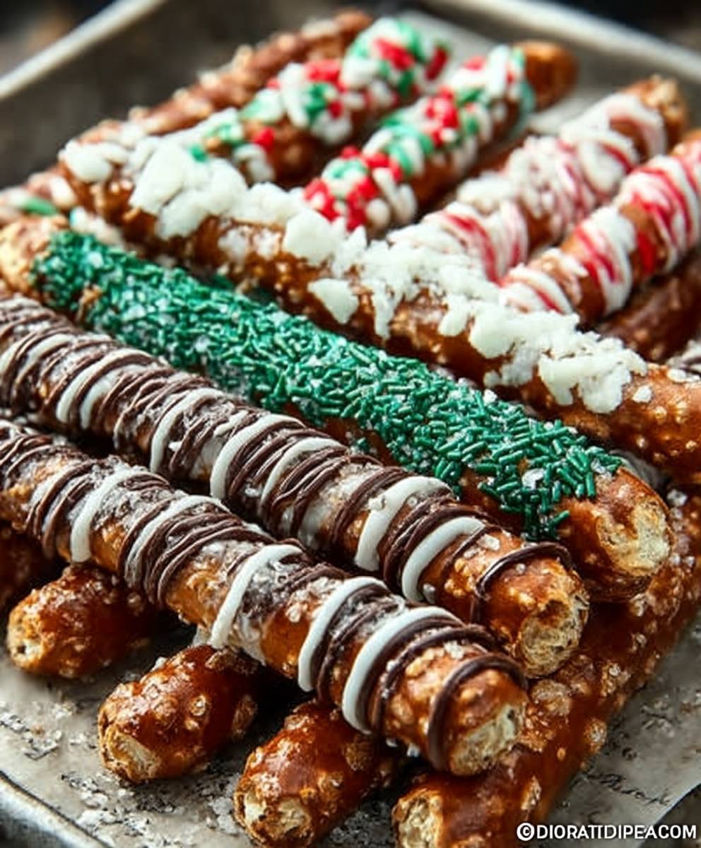 Christmas Pretzel Rods