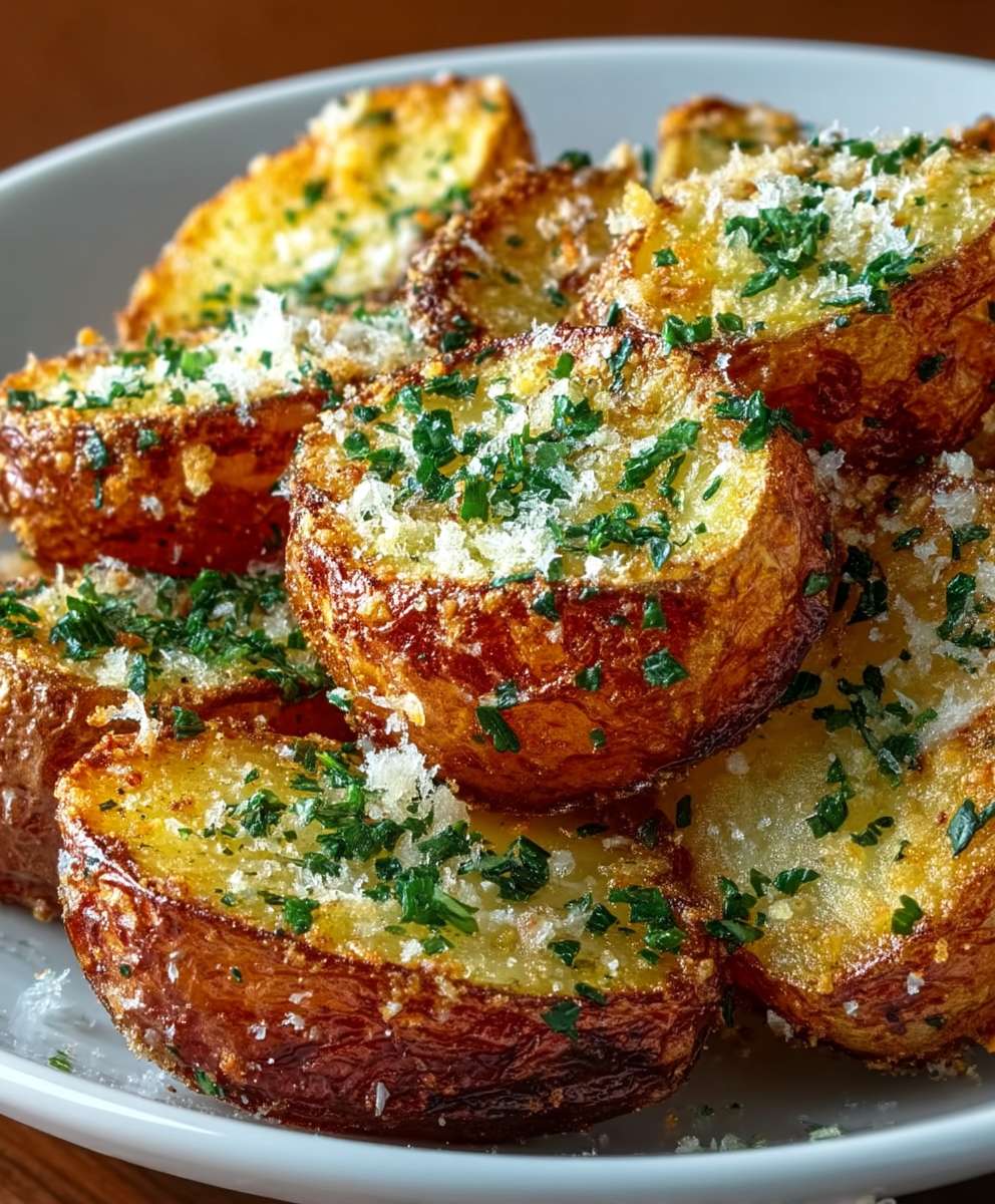 Air Fryer Garlic Parmesan Potatoes