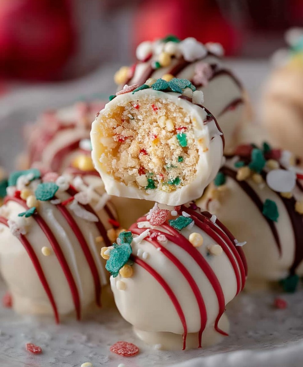 Christmas Tree Cake Truffles