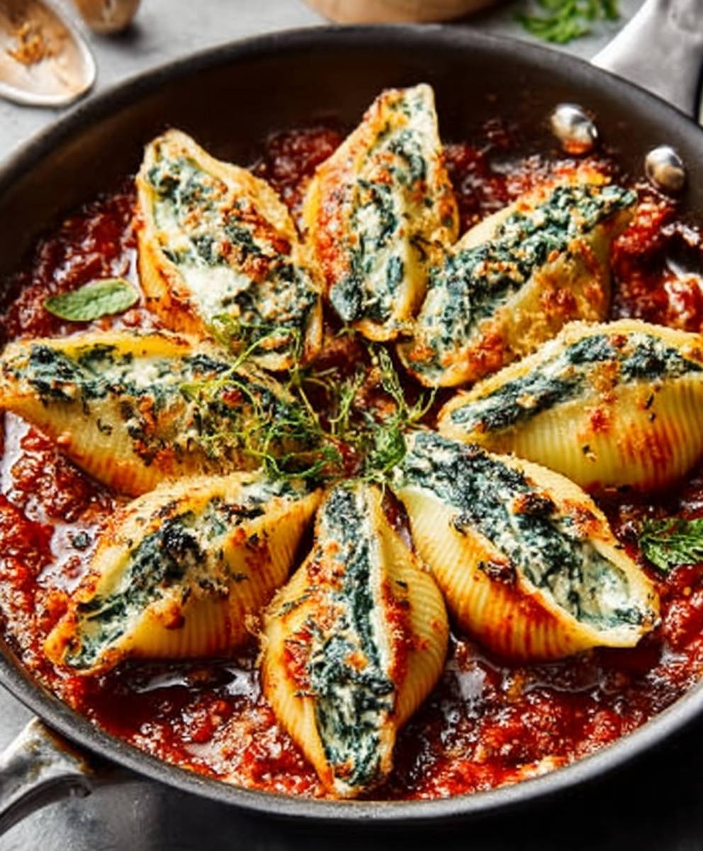 Spinach Ricotta Stuffed Shells
