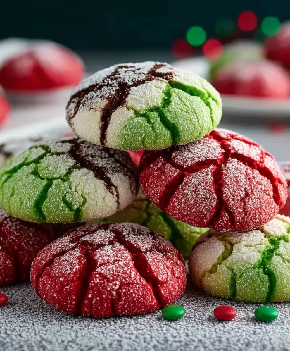 Festive Crinkle Cookies