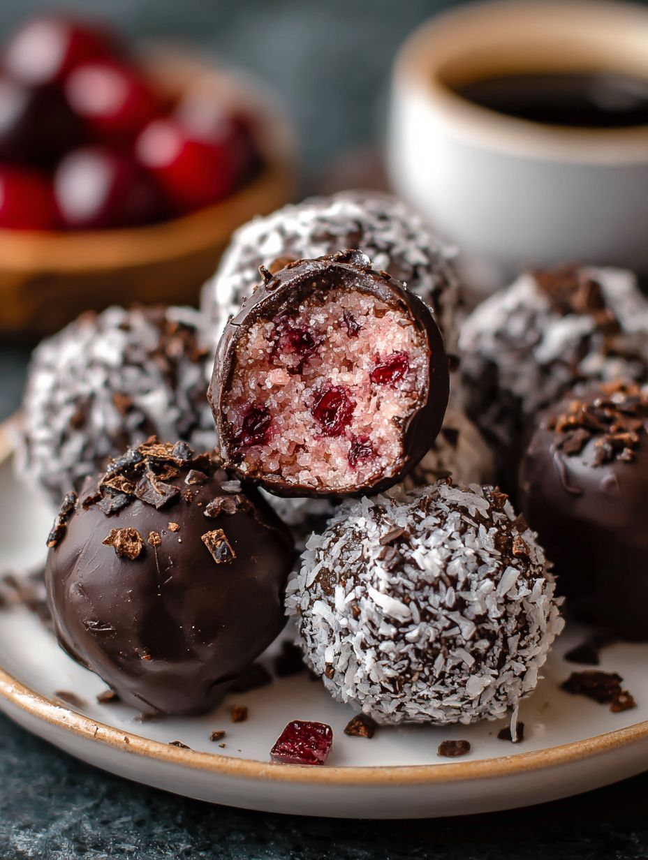 No-Bake Cherry Bourbon Balls