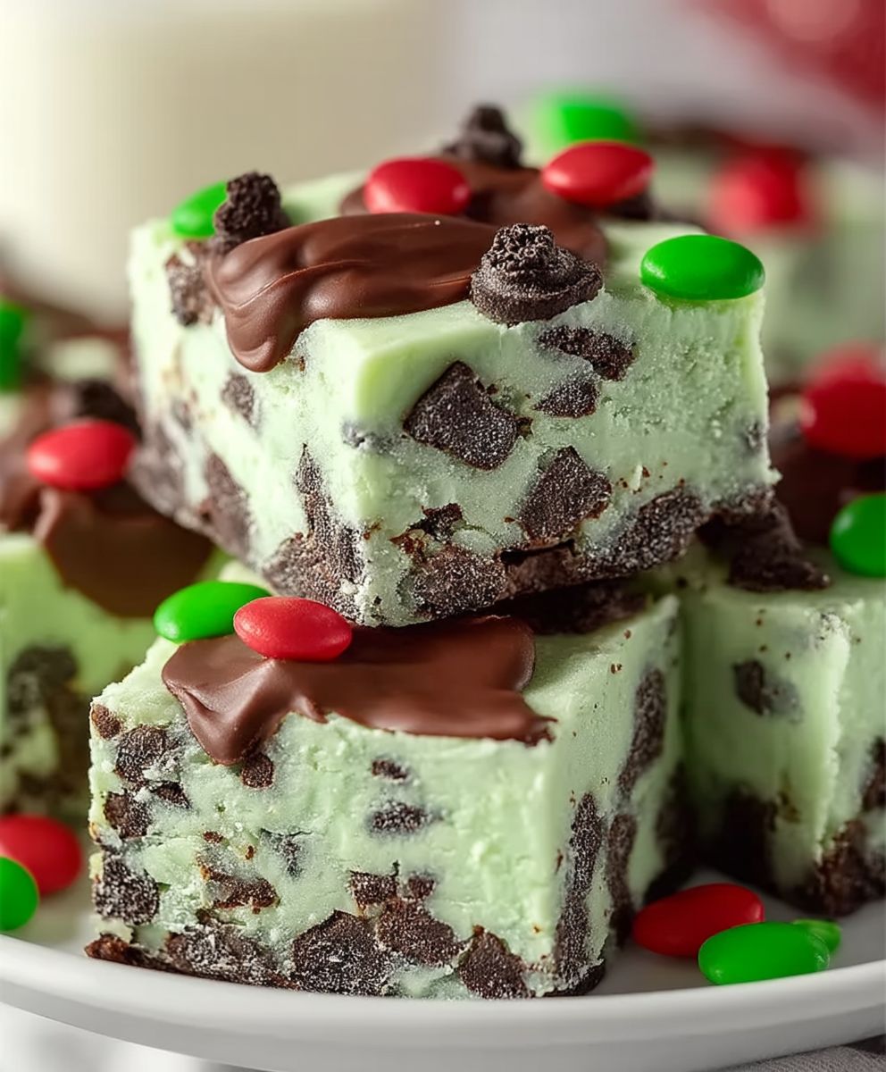 Christmas Mint Oreo Fudge