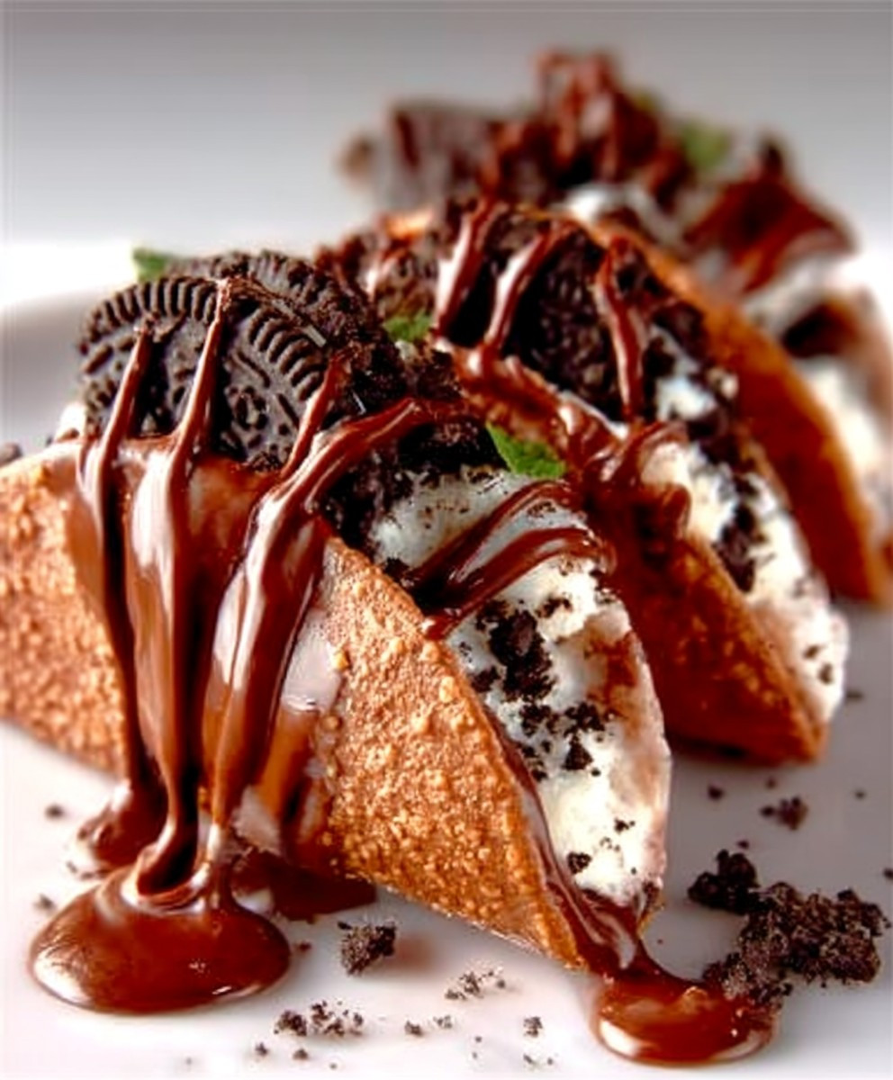 Oreo Crunch Cheesecake Tacos