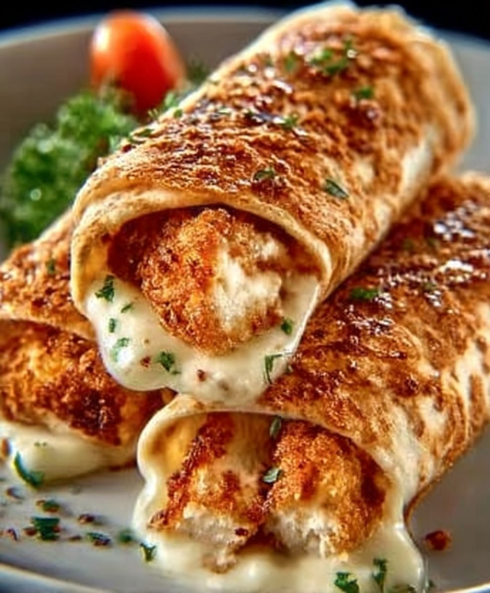 Air Fryer Chicken Mozzarella Wraps