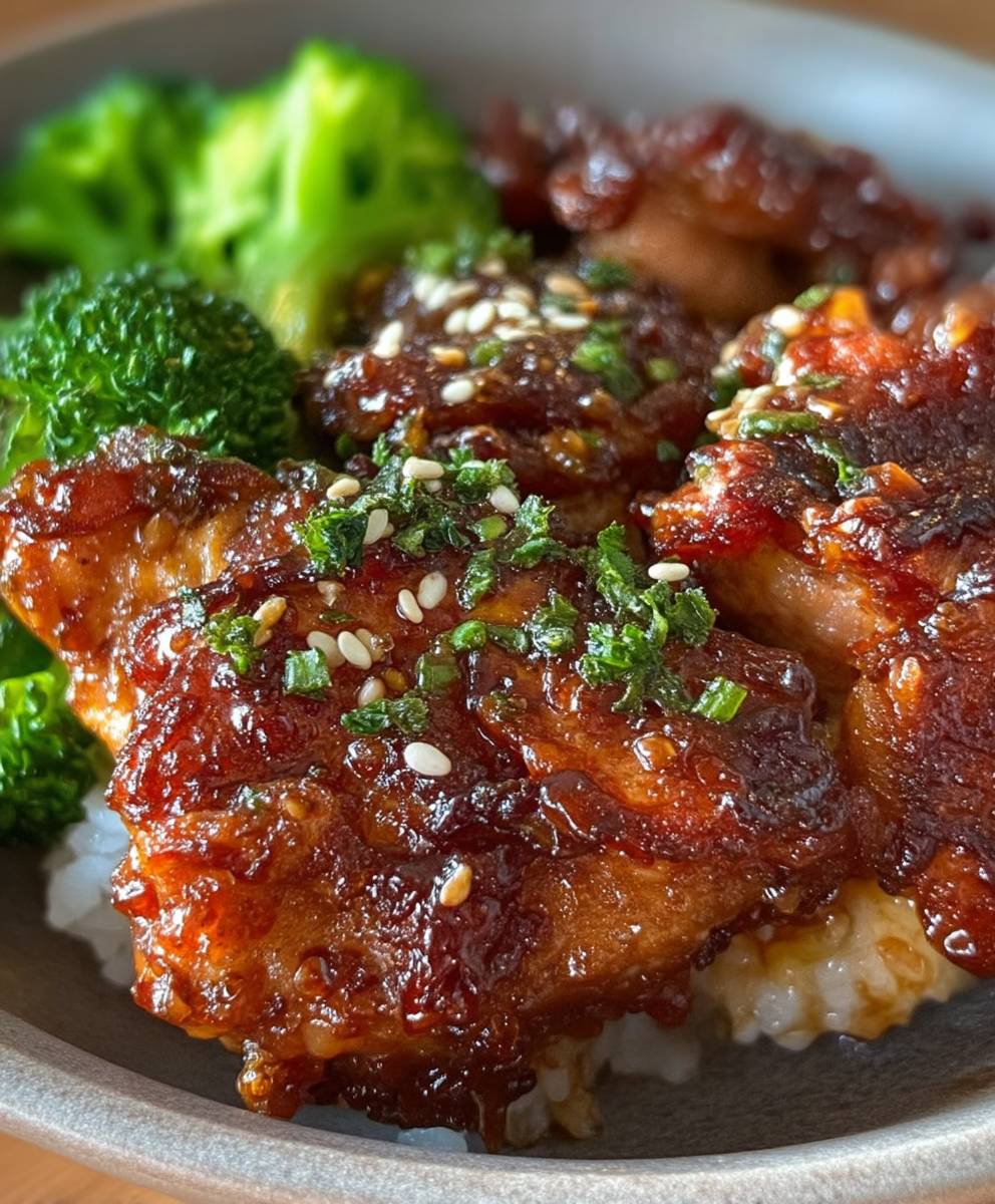 Korean Soy Garlic Chicken Thighs