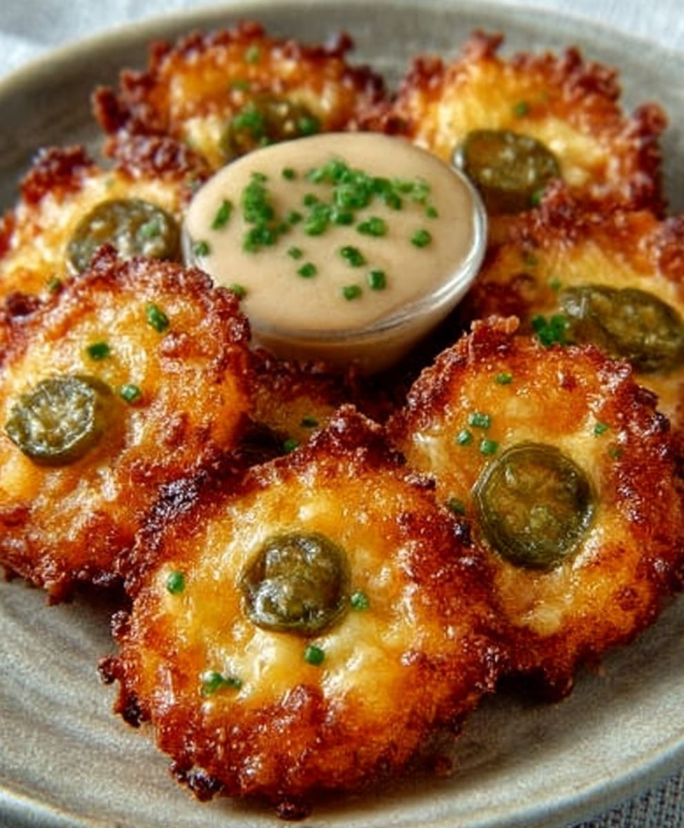 Crispy Pickle Cheese Bites