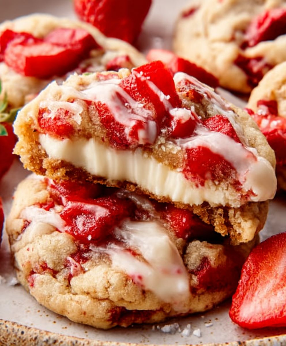 Strawberry Cheesecake Cookies