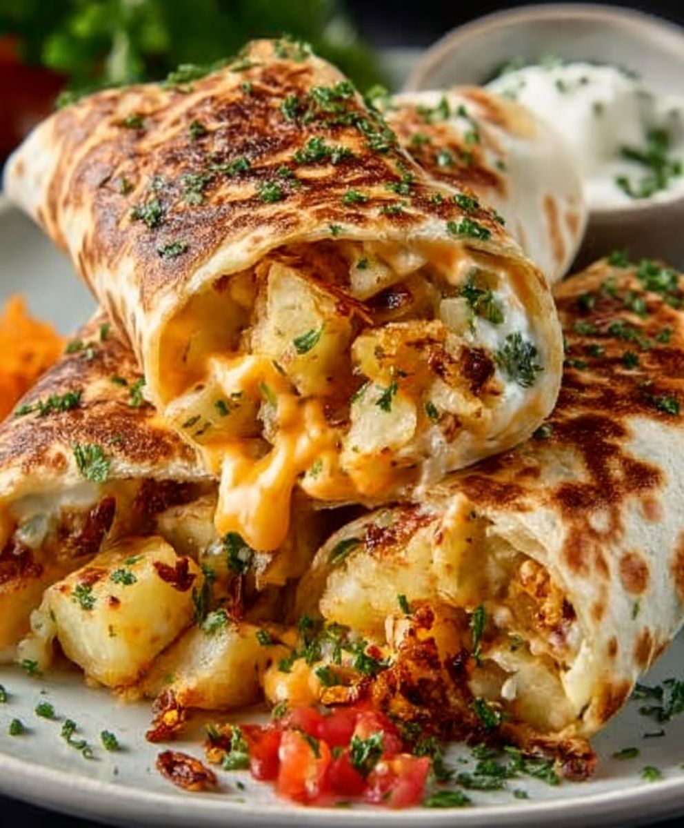 Cheesy Potato Burritos