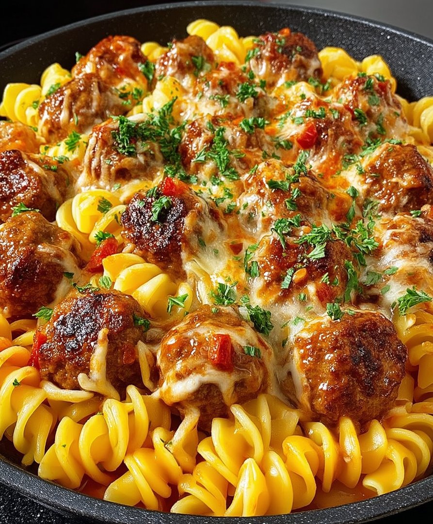 BBQ Ranch Meatball Pasta Skillet: A Delicious One-Pan Recipe image 2