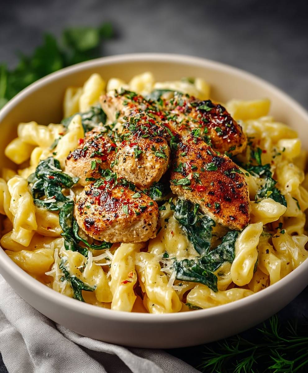 Easy Garlic Parmesan Chicken Pasta – Healthy Creamy Dinner Recipe image 2