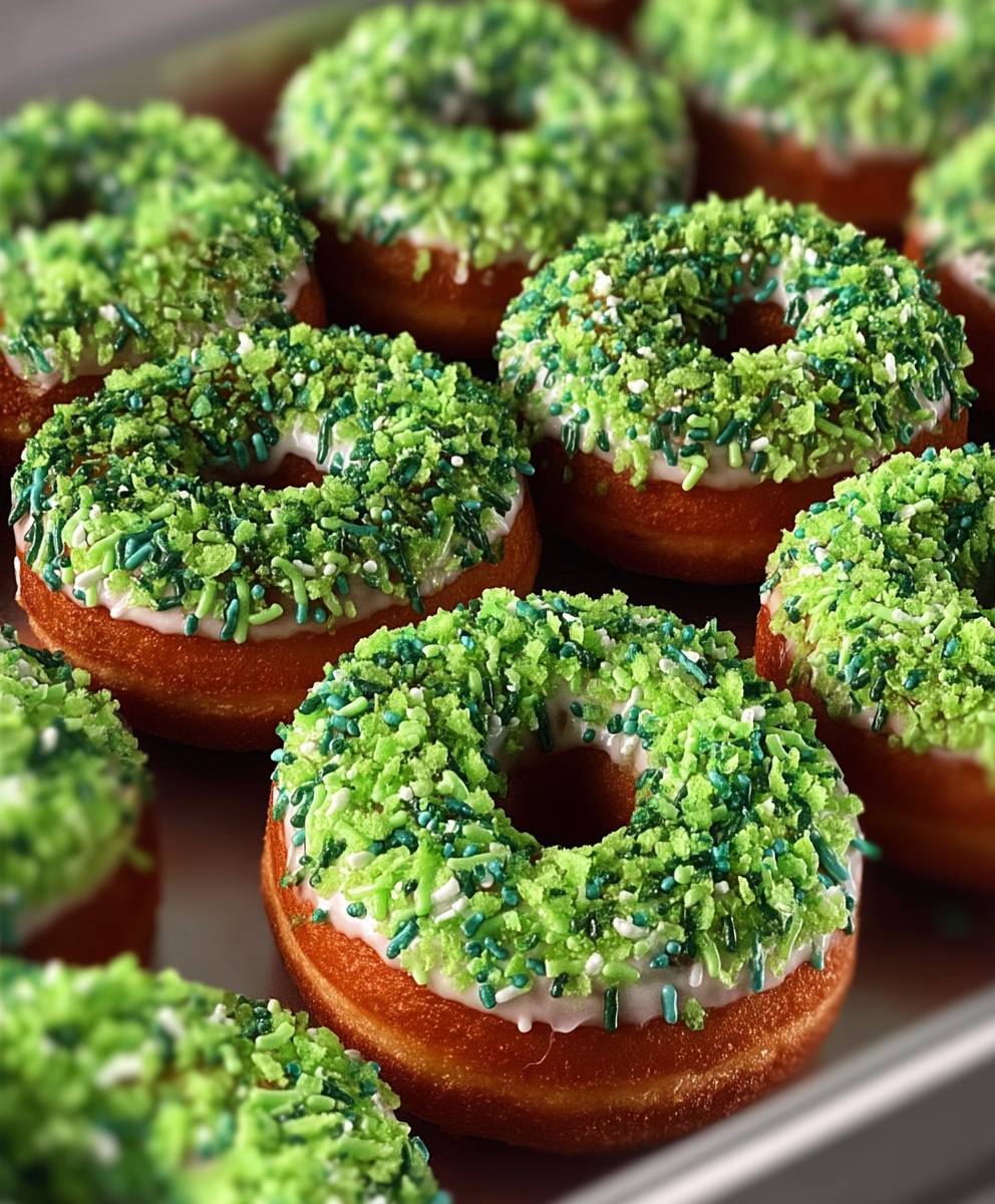 Green Sprinkled Donuts | Fun Festive Baked Treat image 2