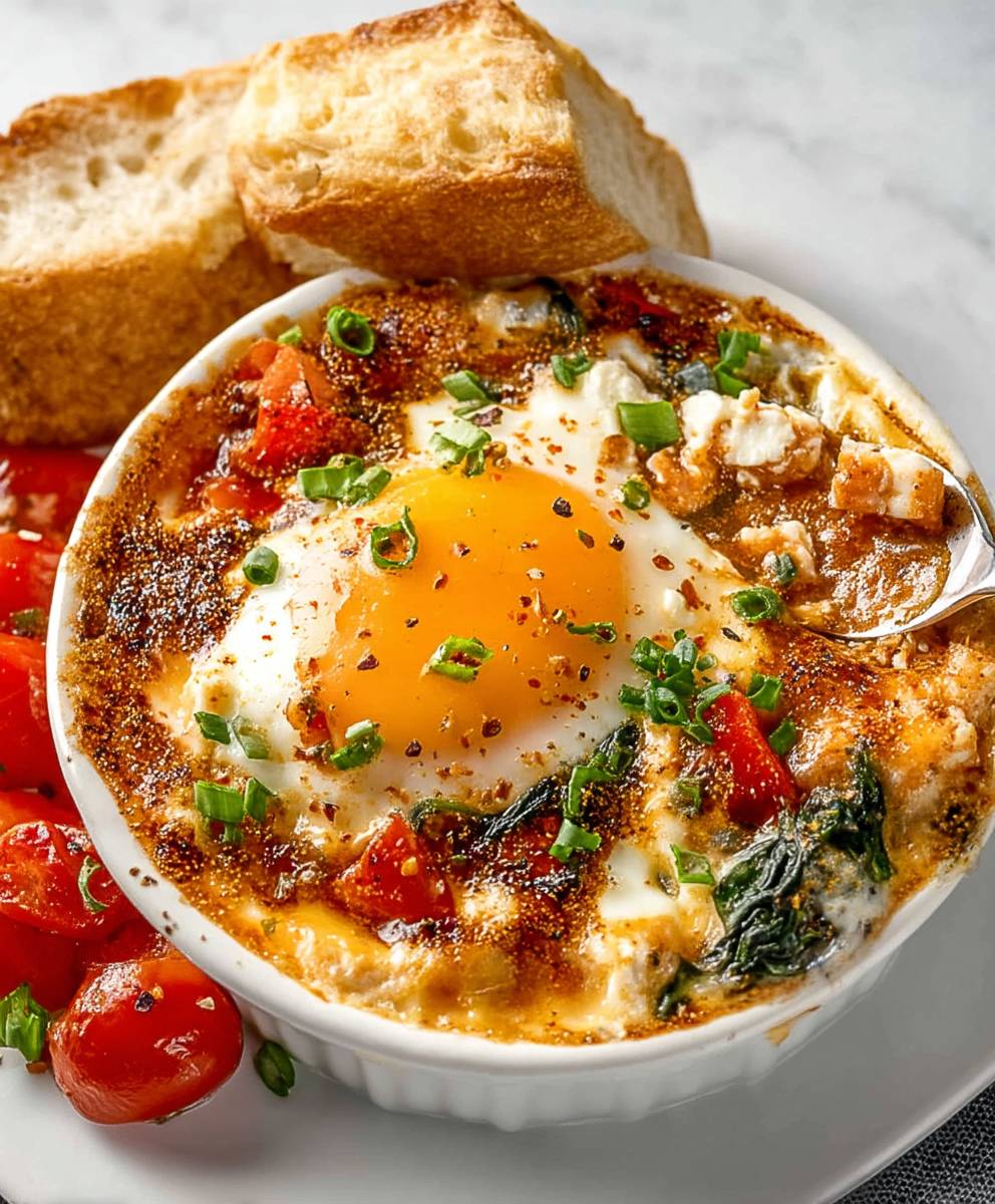 Mediterranean Baked Feta Eggs image 2