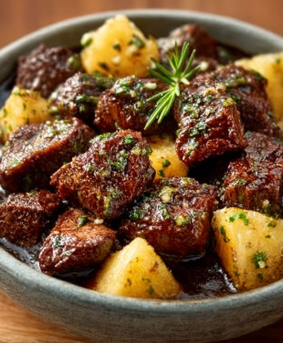 Slow Cooker Garlic Butter Beef Bites – High Protein Easy Dinner image 2