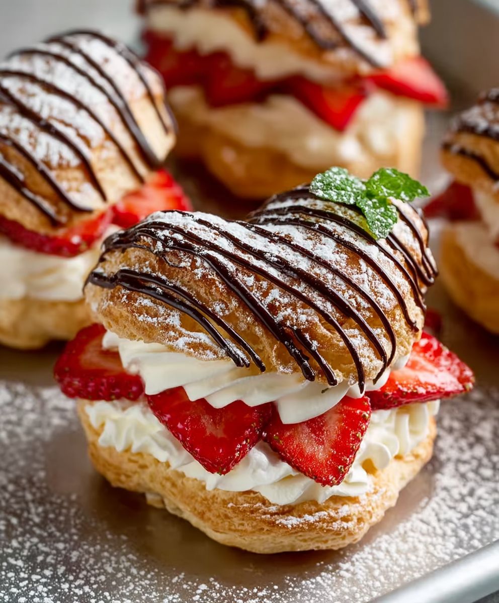 Strawberry Cream Puffs: A Delicate and Delicious Dessert for Any Occasion image 2