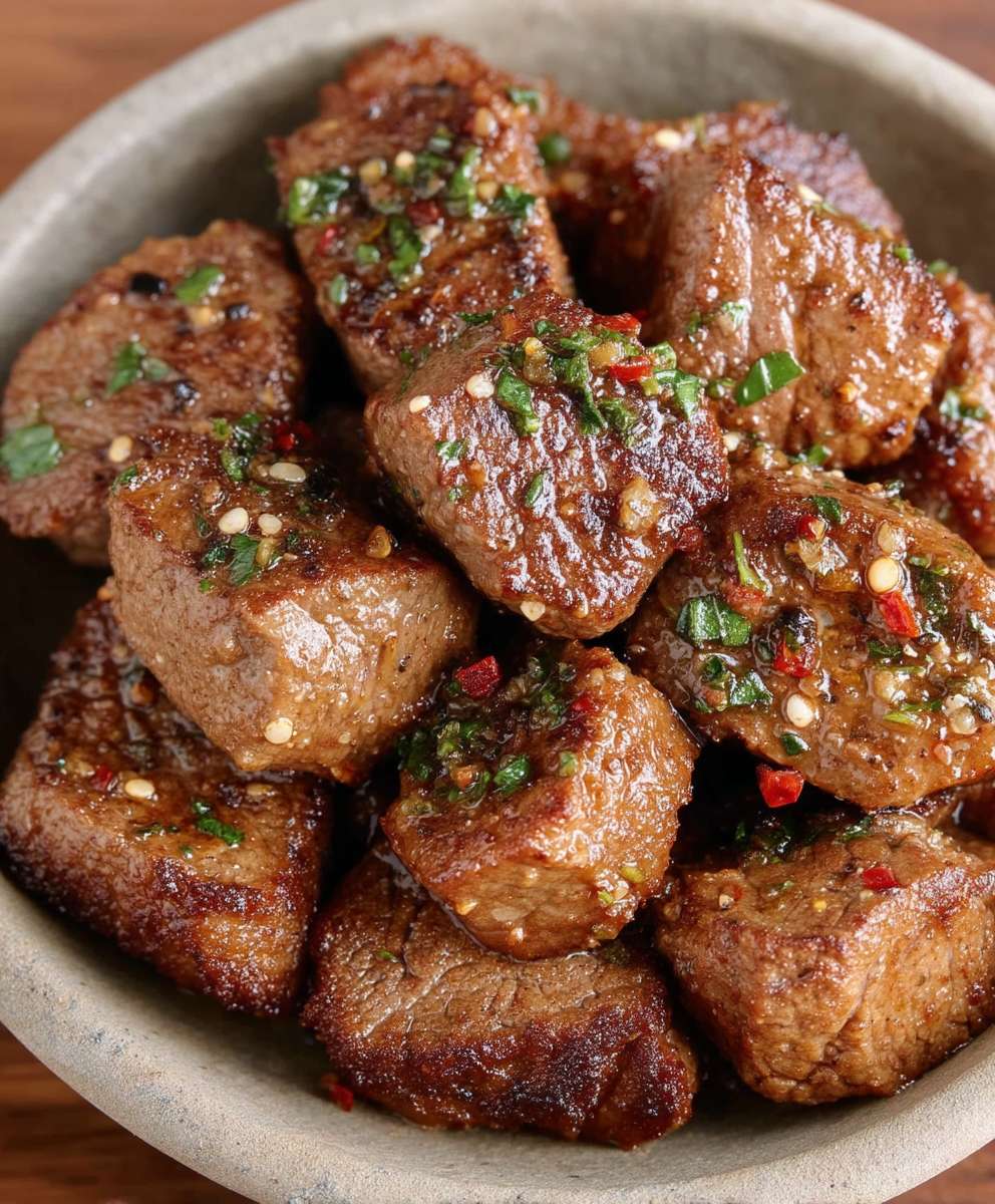 Air Fryer Steak Bites | Juicy Garlic Butter Steak Recipe image 2