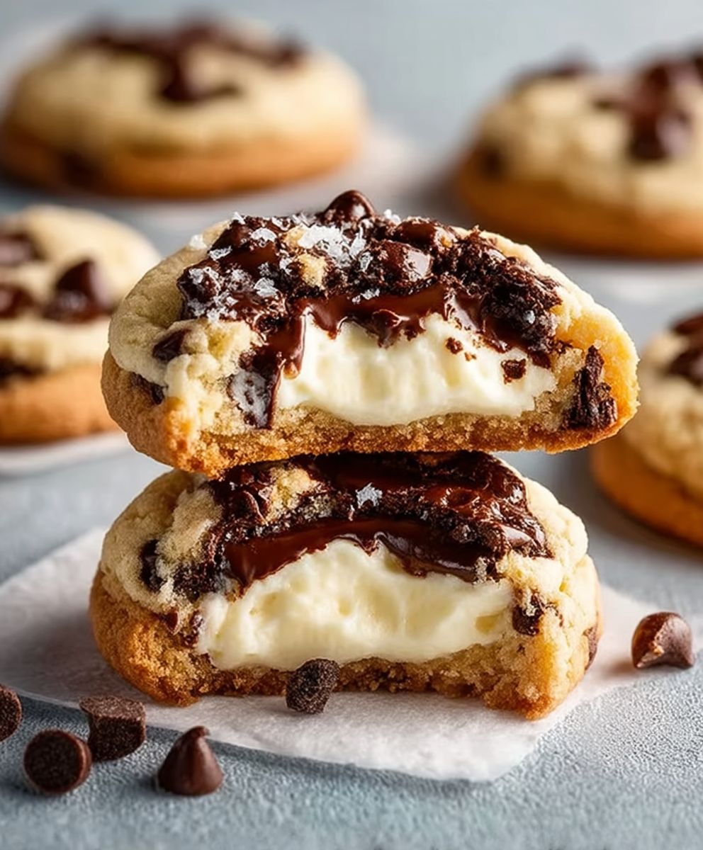 Cheesecake Cookies with Chocolate Chips | Easy Soft Dessert Recipe image 2