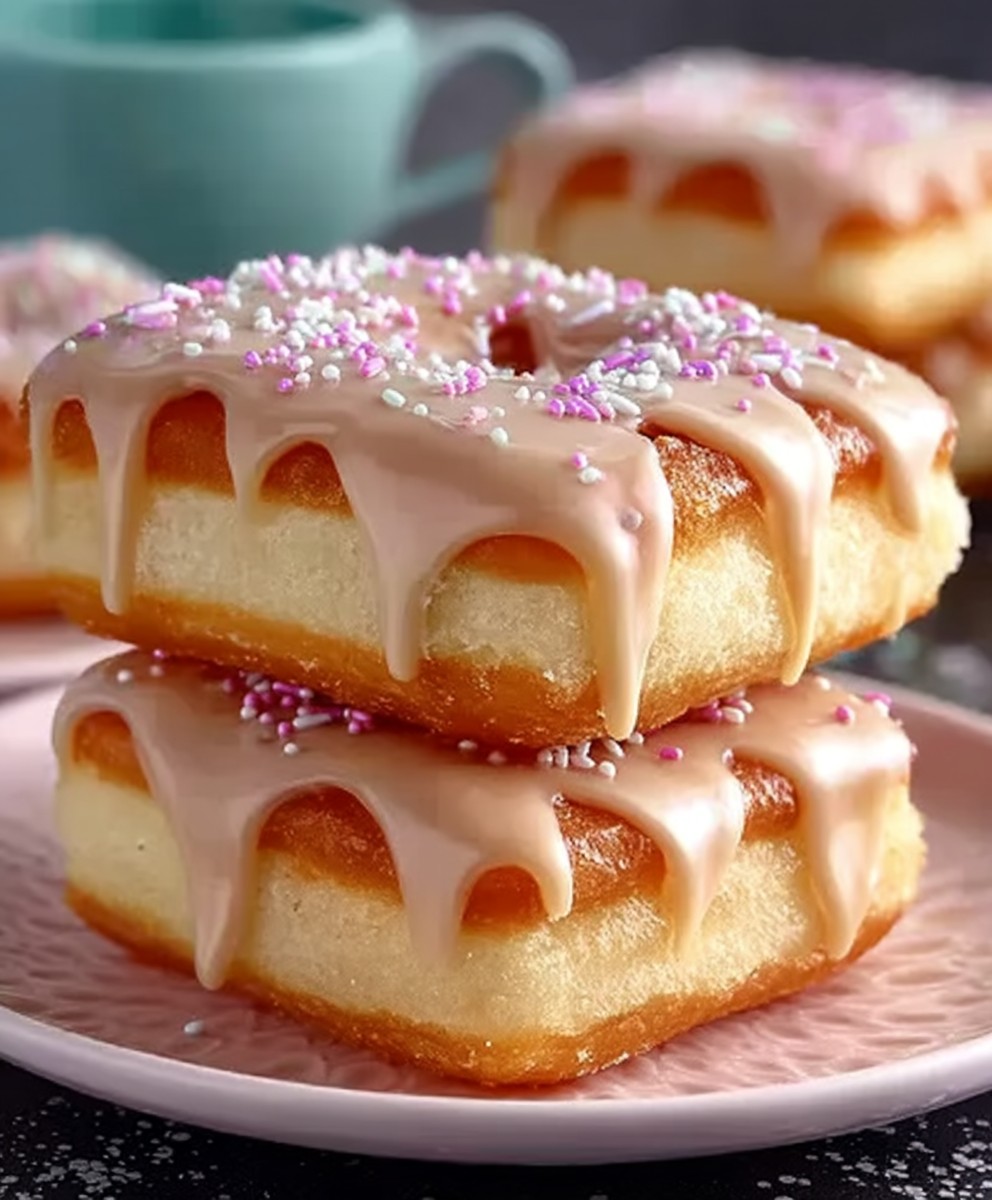 Maple Donut Bars | Soft Sweet Glazed Homemade Dessert Recipe image 2