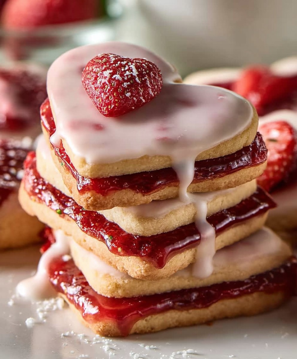 Strawberry Shortbread Cookies | Easy Valentine’s Day Dessert Recipe image 2