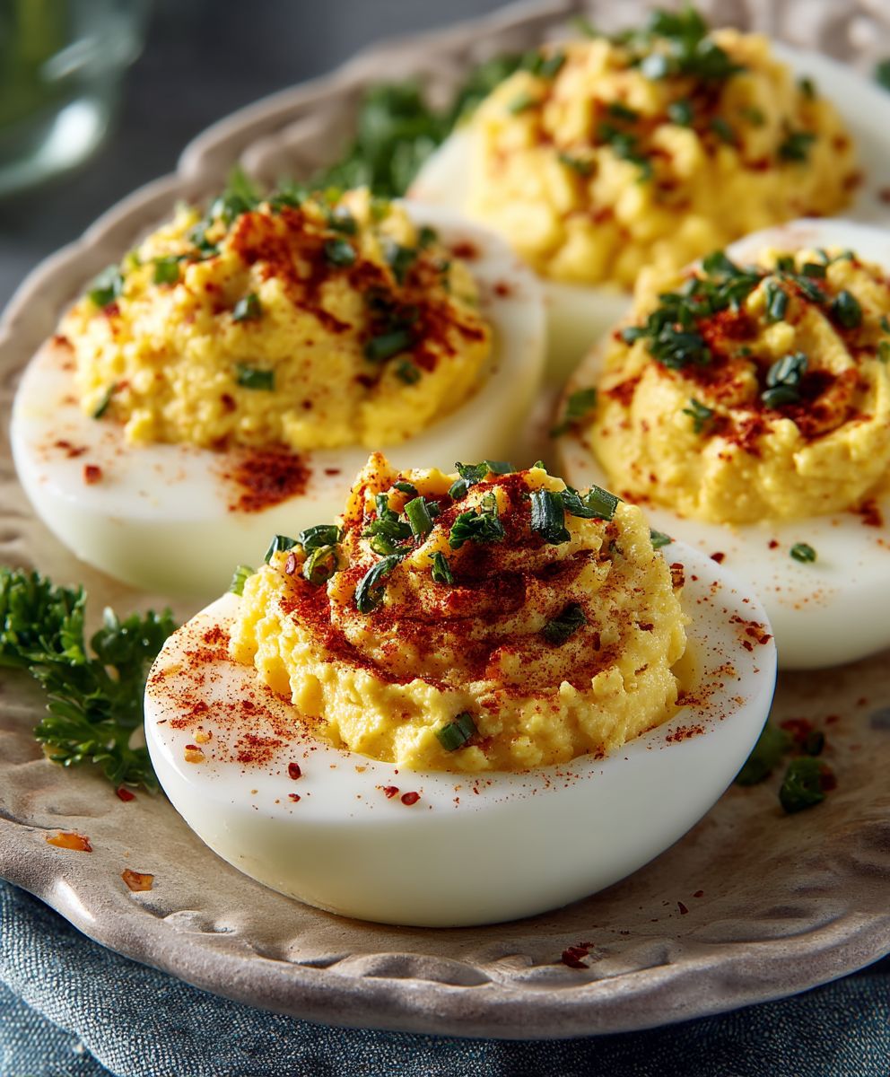 Classic Deviled Eggs | Creamy Homemade Filling Easy Appetizer Recipe image 2