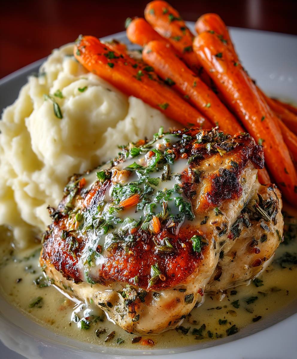 Creamy Herb Chicken with Mashed Potatoes | Easy Comfort Dinner Recipe image 2