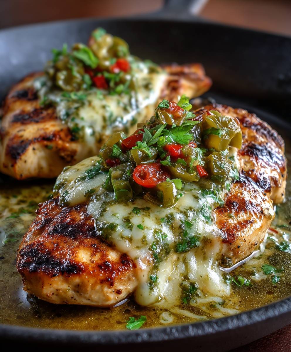 Grilled Salsa Verde Pepper Jack Chicken | Easy Spicy Chicken Dinner Recipe image 2