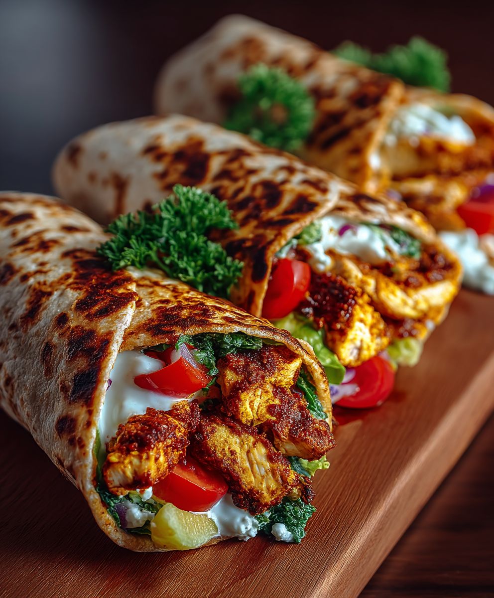 High Protein Cottage Cheese Flatbread Chicken Wraps | Crispy Easy Healthy Dinner Recipe image 2
